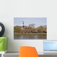 thumbnail image 1 of Harvard Dorm along Charles Wall Mural Decal by Wallmonkeys Vinyl Peel and Stick Graphic (18 in W x 12 in H), 1 of 4