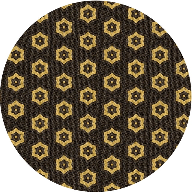 Ahgly Company Tapis d'Intérieur Lavables en Machine, Ronds, Transitionnels, de Couleur Gris Nuit, Ronds de 3'