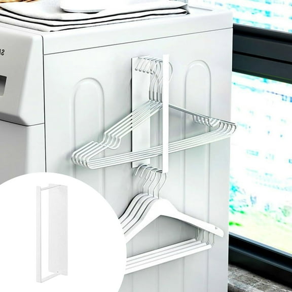 Adjustable Over The Dryer Laundry Hanger Rod And Storage Rack For Efficient Clothes Organization