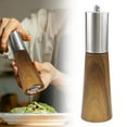thumbnail image 2 of Pepper Grinder Mill With Wood Base Manual Shaker,Pepper Mill Adjustable Thickness Suitable For Kitchen,Salt and Pepper Grinder Mill Set With Wood Base,Manual Wood Pepper Grinder,Silver,A,2.17x7.32", 2 of 9