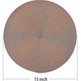 thumbnail image 2 of Round Braided Placemats 15 Inch Round Table Mats For Dining Tables Woven Heat, 2 of 3