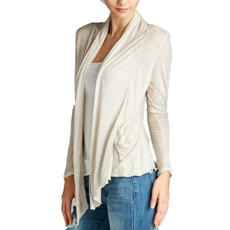- KOGMO Womens Classic Open Front Lightweight Flyaway Soft Drape Cardigan Shawl (S-3X)