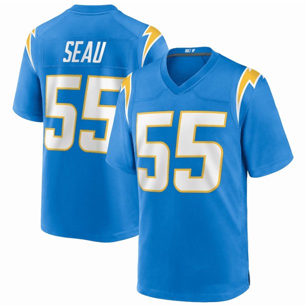 Camiseta de jugador retirado azul Junior Seau de #55 para hombre (talla 3XL)