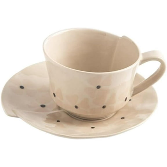 Ceramic Simple Coffee Cup and Saucer Set Ceramic Creative Japanese Retro Milk Afternoon Tea Cup Porcelain cup