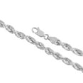 thumbnail image 2 of 14K White Gold Rope Chain Necklace for Men and Women â€“ Measures 5mm Thickness x 26 Inches Length, 2 of 7