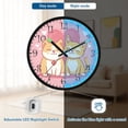 thumbnail image 5 of Voice Activated Clock with Glow Light 12 Inch Large Silent Wall Clock Battery Operated for Home Decor Yellow Cat and Dog, 5 of 8
