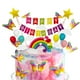 thumbnail image 1 of Juego de 23 piezas de decoración de pastel de mariposa, globo arcoíris de nube blanca, pancarta de feliz cumpleaños para niño y niña, cumpleaños infantil, 1 of 5
