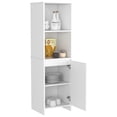 thumbnail image 6 of Modern White Storage Pantry With Two Shelves And Hinges Kitchen Pantry, 2 Exterior & Single Cabinet - Dining Room Arranged, 6 of 6