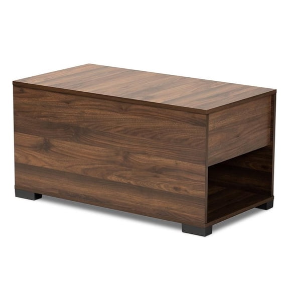 Bowery Hill Modern Walnut Brown Finished Cat Litter Box Cover House