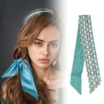 thumbnail image 2 of Unique Bargains 1 Pc Headband Patterns Satin Hairband for Women White Green, 2 of 6