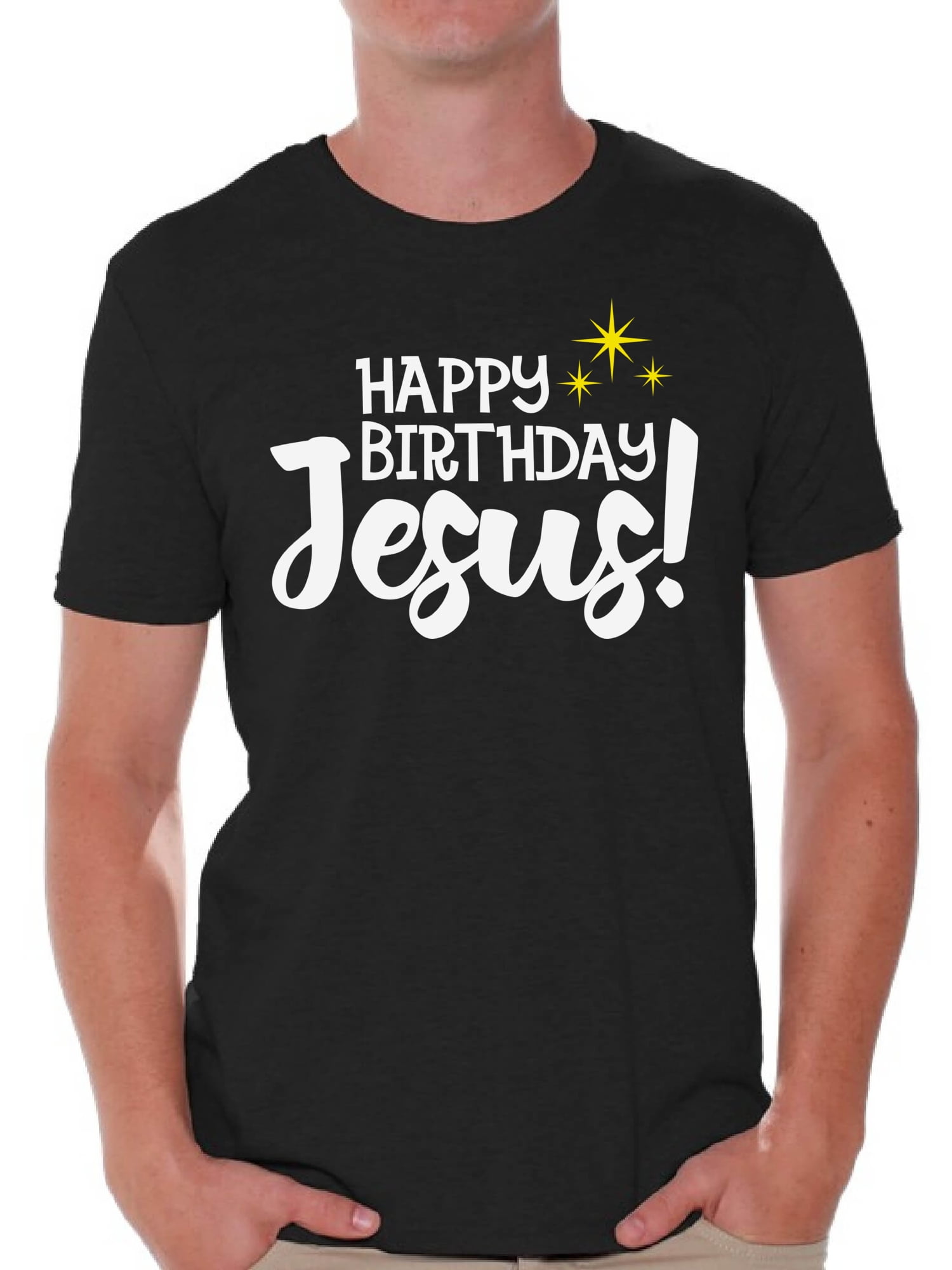 Happy Birthday Jesus Men Shirt Christian Shirt for Men Merry Xmas Men's ...