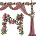thumbnail image 2 of Artificial Vine Flowers Plants Artificial Flower Flowers Vine Garlands Hanging For Wedding Garden Wall Decoration Flowers Wedding Garden Decor, 2 of 9