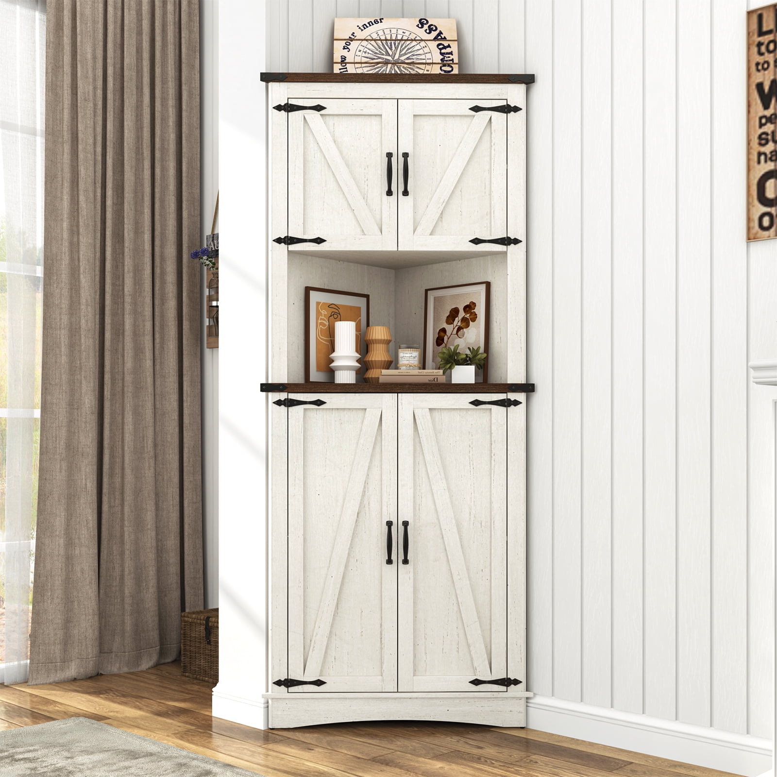 36x31x16 Inch Doorless Wood Bookshelf & Storage Cabinet - Stackable Bookcase For Living Room, Bedroom, Office - Black