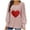 Pink, variant on QUNYINEY Valentine's Day T Shirts for Women Puff Long Sleeve Black Square Neckline Casual Tops Drop Shoulder Pullover Ribbed Knit Loose T-Shirts Tops for Women Trendy