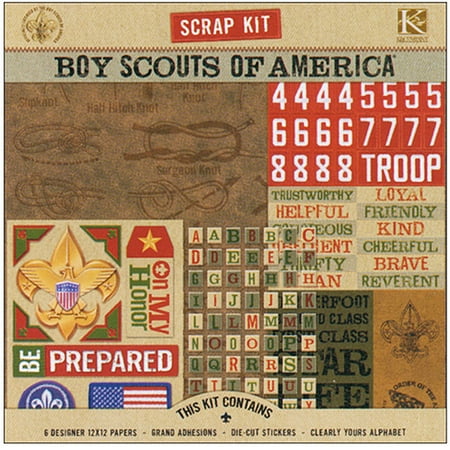 K & Company Boy Scouts Of America 12X12 Scrap Kit Layouts, Boy Scout