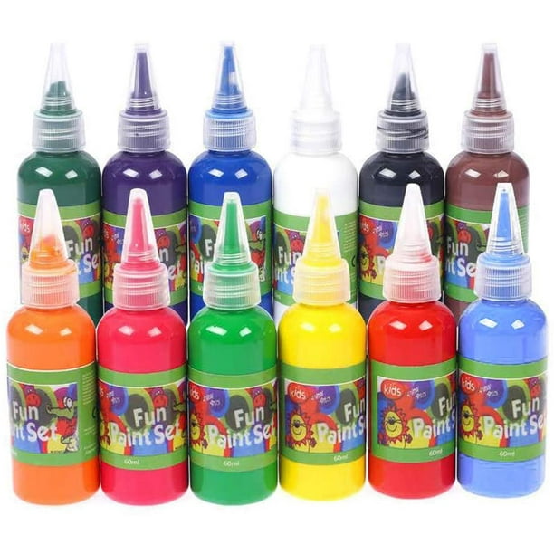 EXTRIc Washable Paint for Kids - 6 Ct Finger Paint (2 oz Each) Tempera Paint,  Non Toxic