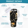 thumbnail image 2 of Yayeee 40oz Stainless Steel Tumbler with Straw and Handle Double-Wall Insulated Travel Water Bottle, Halloween Dancing, 2 of 8