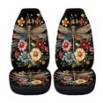 thumbnail image 5 of XYZCANDO Car Seat Covers Dragonfly Bloom 2 Pack Front Seat Cover Comfortable Truck Van SUV Elastic Non-Slip Car Front Seat Covers, 5 of 10