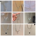 thumbnail image 3 of Dulce Rosa Circonio Colgante Collar Arco Ala Mariposa Corazón Clave Cadena De Plata Gargantilla Para Las Mujeres Accesorios De Joyería, 3 of 4