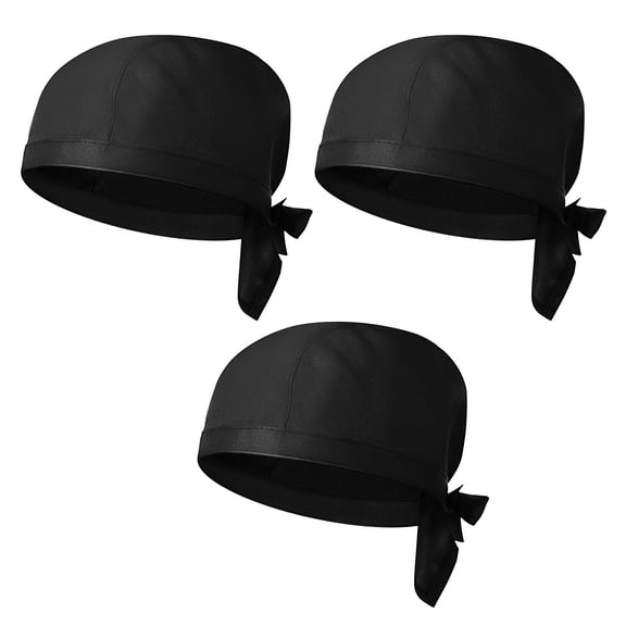 BESTONZON 3Pcs Black Cooking Hats Comfortable Breathable Chef Hats for Adults Suitable for Restaurant and Cafe