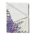 thumbnail image 2 of Tribal Soft Flannel Fleece Throw Blanket, Pattern Brushstroke Watercolors Blurry Backdrop Folk Print, Cozy Plush for Indoor and Outdoor Use, 70" x 90", Pale Pink Fuchsia Lilac, by Ambesonne, 2 of 5