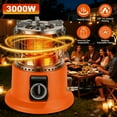 thumbnail image 2 of 3000W 2 in 1 Portable Propane Heater & Stove 360 °   Far-Infrared Heating Stepless Flame Adjustment Butane Isobutane Compatible for Camping RV Backyard Gatherings, 2 of 10