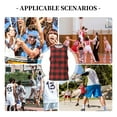 thumbnail image 6 of Honeii Red Black Plaid print basktball shirt for men and women, Unisex basketball jersey for Theme party-Small, 6 of 6