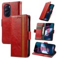 thumbnail image 1 of Case for Motorola Moto Edge X30 Cover Leather Wallet Folio Case Book Design Flip Magnetic Closure - Red, 1 of 5