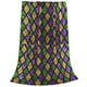 thumbnail image 2 of Balery Mardi Gras Shiny Green Purple Manta de Felpa Suave y Acogedora – Cobija de Franela Aterciopelada para Cama, Lavable y Cálida para Sofá, Mascotas, Transpirable-40"x30", 2 of 7