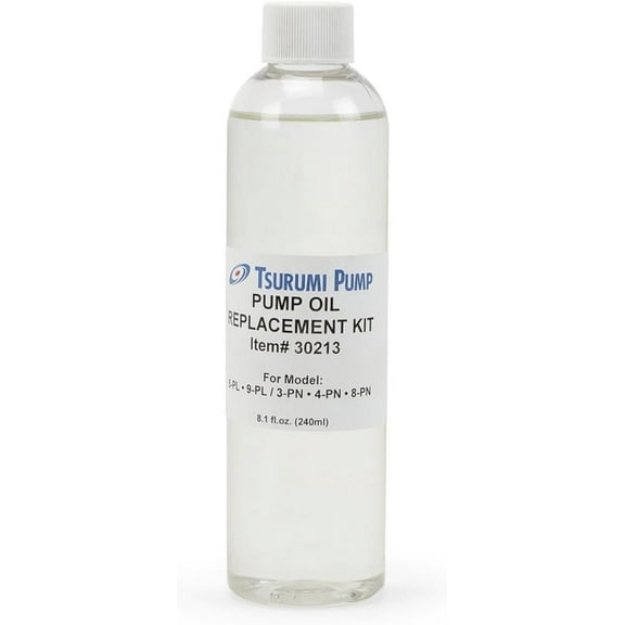 Aquascape Replacement Oil Kit for Tsurumi 5PL, 9PL, 3PN, 4PN, 8PN, 12PN Pump for Pond Water Feature Waterfall, 8.1 oz (240 ml), 30213