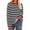 Black, variant on Ofreoo Women's Fashion Long Sleeved Top Striped Knitted T-shirt Loose Fitting T-Shirt Free People Dupe Deal of the Week
