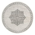 thumbnail image 3 of Unique Loom Nyla Collection Area Rug - Smile (10' Round Ivory/Gray), 3 of 7