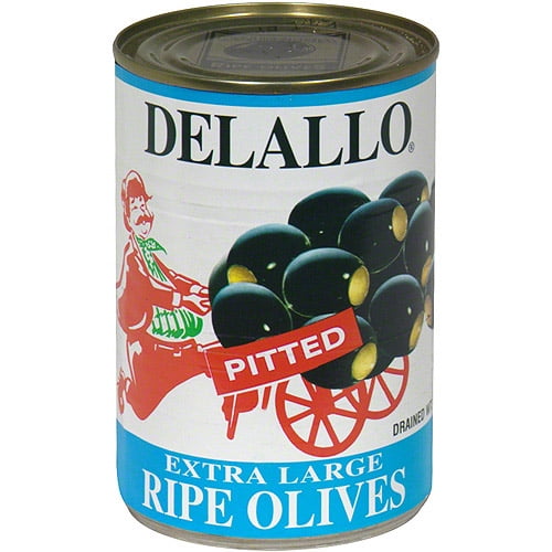 Delallo Extra Large Ripe Olives, 6 oz (Pack of 24) by DELALLO