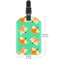 thumbnail image 6 of Square 2Pack PU Leather Fox Cruise Luggage Tag with Privacy Cover and Name ID Tag for Travel Handbags Backpacks Luggage Tags, 6 of 6