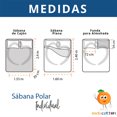 thumbnail image 5 of Juego de sábana Individual Polar Térmica, súper Ligera, cómoda y Caliente, Ideal para Noches de frío "Agua" Melocotton Invernal, 5 of 5