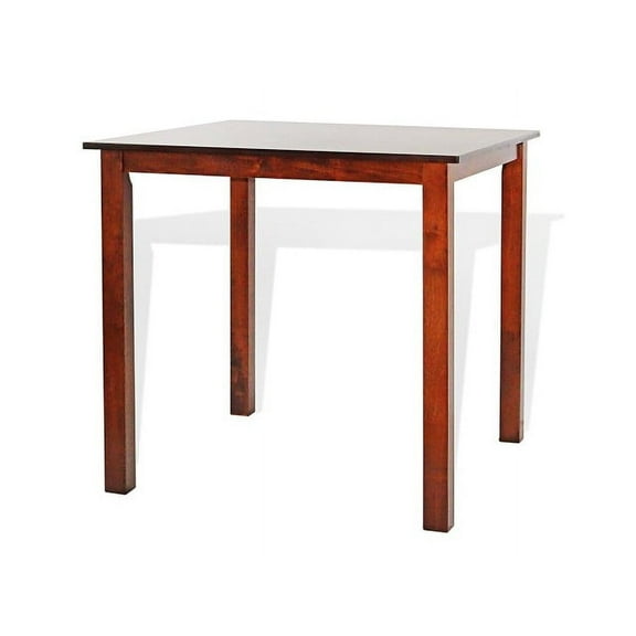 SK New Interiors Dining Square Kitchen Table Contemporary Design Solid Wooden in Medium Brown Finish