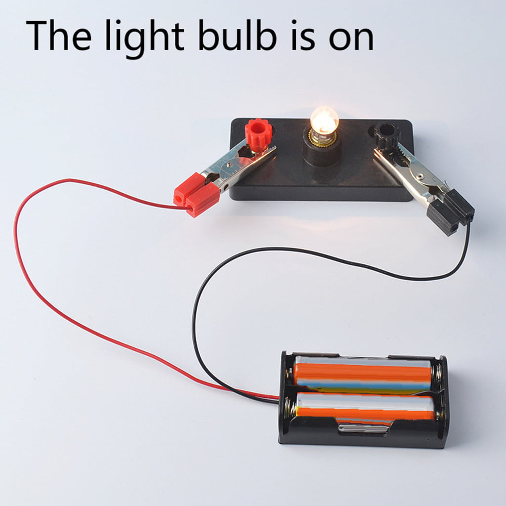 4/5 Bulbs Children Kid Electric Circuit Educational Kit Science School Toy Light 