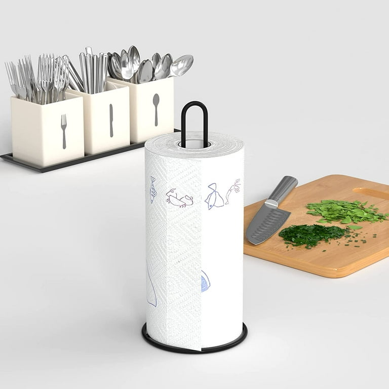 Homgreen Simple Stand Up Paper Towel Holder Countertop – Easy One-Handed  Tear Kitchen Paper Towels Dispenser for Standard Paper Towel Rolls,Magnetic Paper  Towel Holders.15.5*28.5cm 