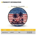 thumbnail image 2 of Garronmavis Spare Tire Cover, American Flag Palm Tree Waterproof Elastic Cars Spare Tires Covers Rv Essentials Rv Spare Tire Cover 15 Inch Wheel Accessories Polyester, 2 of 4