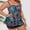 Multicolor, variant on Tankini Swimsuits for Women Plus Size Built-in Bra with Boyshorts 2 Piece Tropical Floral Print Bathing Suits Skirted Hem Modest Swimwear