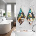 thumbnail image 5 of Coolnut Bathroom Hand Towels 2 Pcs Abstract Women Painting Print, Cotton Bath Towels Lightweight Quickdry for Bathroom Ktichen Travel Gym, 16"×28", 5 of 6