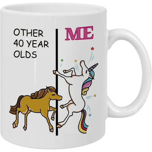Other 40 Year Olds & me Unicorn Funny Coffee Mug, Funny 11oz Cup For Grandma, Mom, Sister, Best Friend, Women, Her,40th Birthday Gifts, Colleague, Thanksgiving