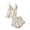 Cream, variant on Sleepwear Sets for Women Lace Cami Tops with Removerable Pad Matching Short Silky Lounge Pajama Set Green M