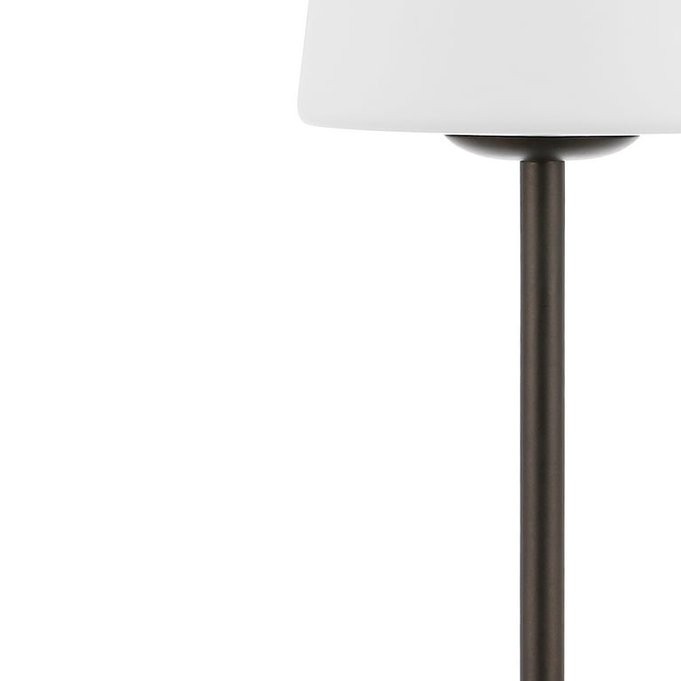 Carson 12.75 Modern Minimalist Iron Rechargeable Integrated LED Table  Lamp, Brass Gold/White