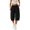 Black, variant on Womens Hiking Capri Pants Lightweight Quick Dry Casual Fall Adjustable Drawstring Elastic Waist Baggy Ruched Hem Cropped Trousers with Pockets