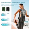 thumbnail image 4 of CIVPOWER Portable Waist Clip on Fan, 10000mAh Body Belt Fan, 3 Speeds for Hiking Camping Outdoor, 4 of 8