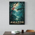 thumbnail image 6 of Amazon Rainforest Retro Travel Poster Vintage Brazil Tourism with Jungle & Wildlife Print Poster, 6 of 8