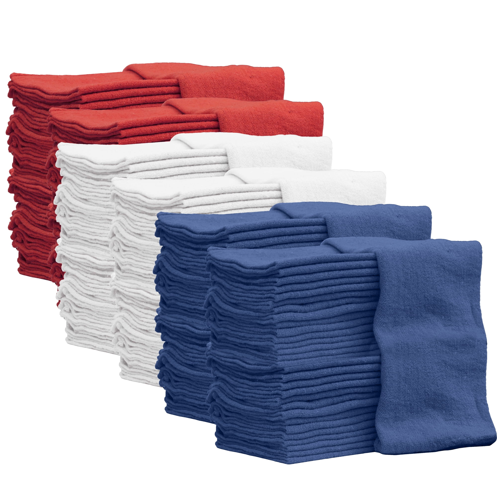 Oudain 50 Pcs Cotton Shop Towels Bulk 25.2 x 16.93 Inches, Absorbent Shop  Rags and Cleaning Towels Cleaning Car Rags for Towels Shops Bars Hotel