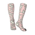 thumbnail image 2 of Knee High Socks for Men and Women, Cute Bear Print Pink Althletic Compression Socks, Support Long Tube Socks for Outdoor Sport, Calf Socks, High Stockings for Women Men, 2 of 7