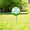 thumbnail image 6 of Kurmntregon New Grass Growing Keep Off Yard Sign With Stake No Trespassing Garden Caution Notice Decor Wildflowers Neighborhood Farm Home Lawn Walkway Decorations Aluminium Round 9.2inch, 6 of 6